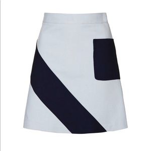 Topshop Crepe Panel A-line Mini Skirt